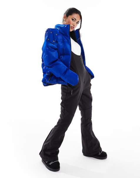 Chaqueta de esquí azul cobalto acolchada con capucha de South Beach - view 1