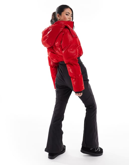 Chaqueta de esquí roja con diseño estilo acolchado Ski Suit de South Beach, 2 de 4