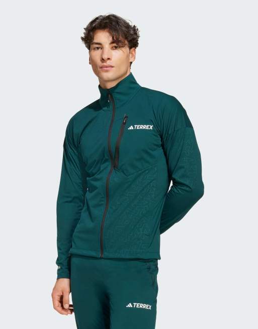Chaqueta de esquí verde hiedra de Softshell Terrex Xperior Cross-Country de adidas Performance