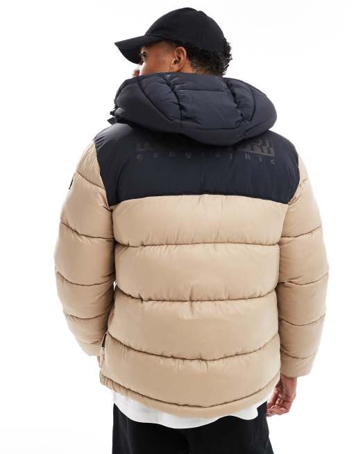 Chaqueta de plumas beis con logo Hornelen de Napapijri, 4 de 4