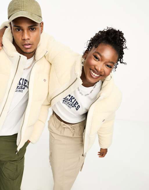 Chaqueta de plumas color piedra de borreguito Mount Hope de Dickies