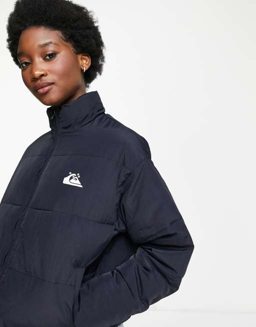 Chaqueta de plumas corta negra exclusiva en ASOS de Quiksilver, 4 de 4