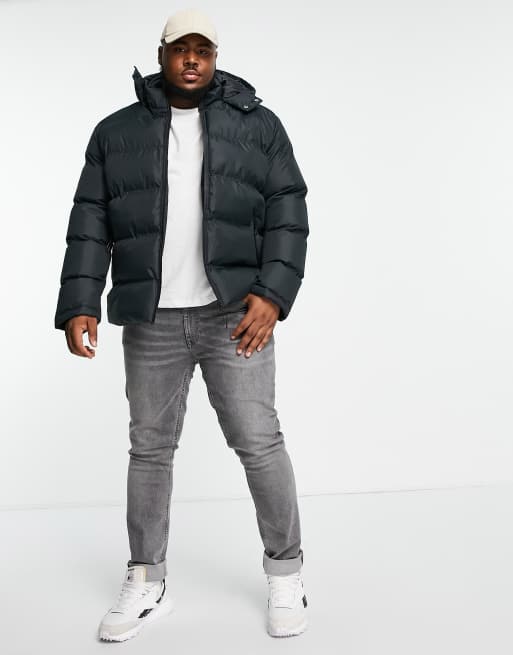Chaqueta de plumas negra con capucha de Soul Star Plus, 3 de 4
