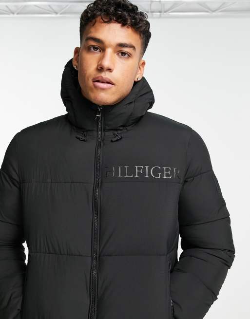 Tommy Hilfiger Hombre Cazadora de plumas invierno, Negro (Black), XS:  : Moda