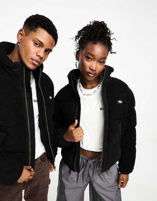 Chaqueta de plumas negra de borreguito Mount Hope de Dickies