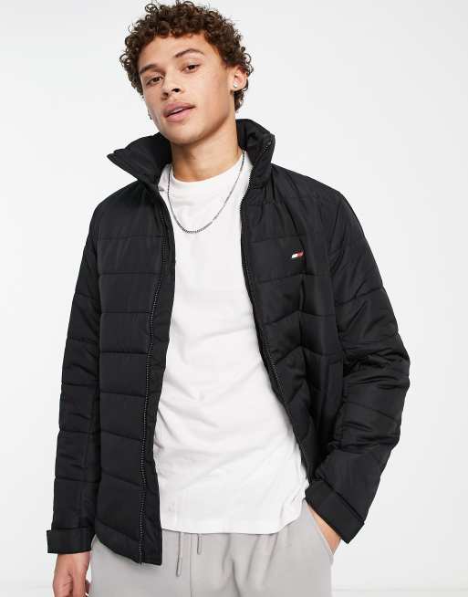 Chaqueta de plumas negra deportiva de Tommy Hilfiger