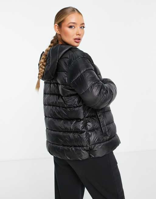 Chaqueta de plumas negra entallada de Champion ASOS