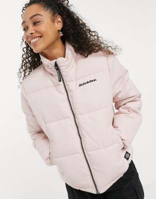 chaqueta plumas rosa