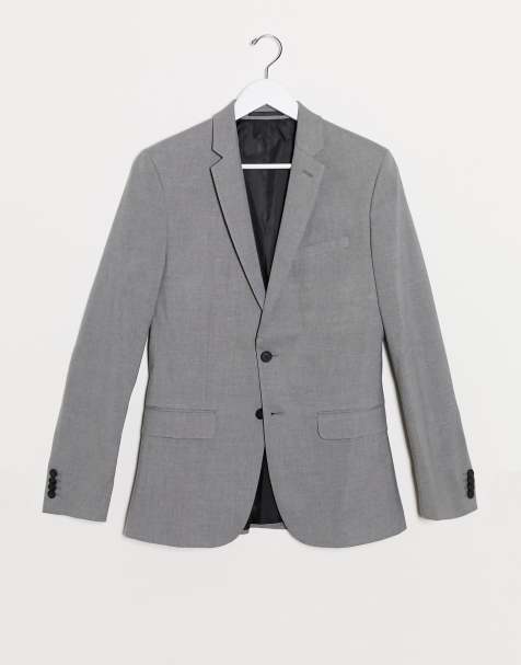 Chaqueta de traje ajustada en gris de New Look - view 1