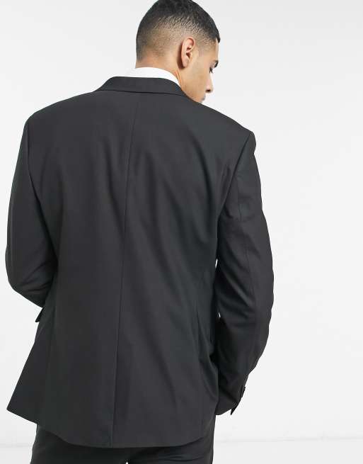 Chaqueta de traje ajustada en negro de ASOS DESIGN, 2 de 4