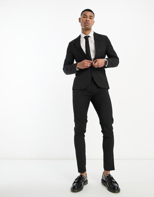 Chaqueta de traje ajustada en negro de ASOS DESIGN, 5 de 5