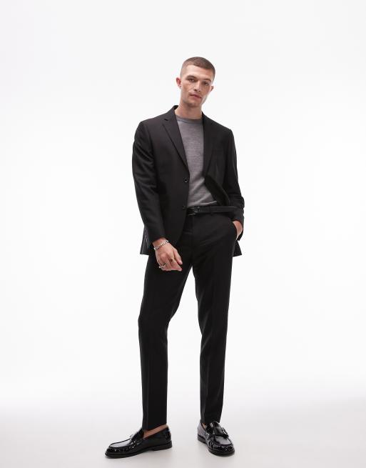 Chaqueta de traje ajustada negra de Topman, 5 de 5