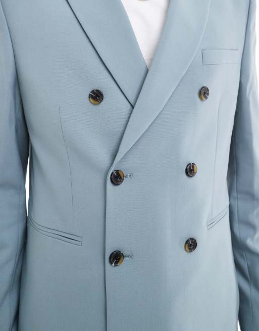 Chaqueta de traje azul claro de corte estándar de ASOS DESIGN, 2 de 5