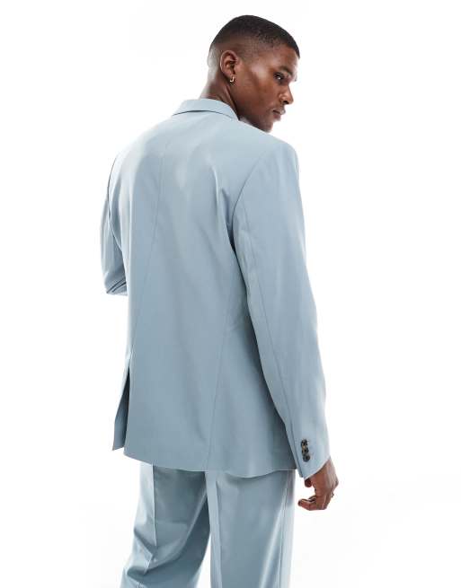 Chaqueta de traje azul claro de corte estándar de ASOS DESIGN, 3 de 5