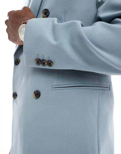 Chaqueta de traje azul claro de corte estándar de ASOS DESIGN, 4 de 5