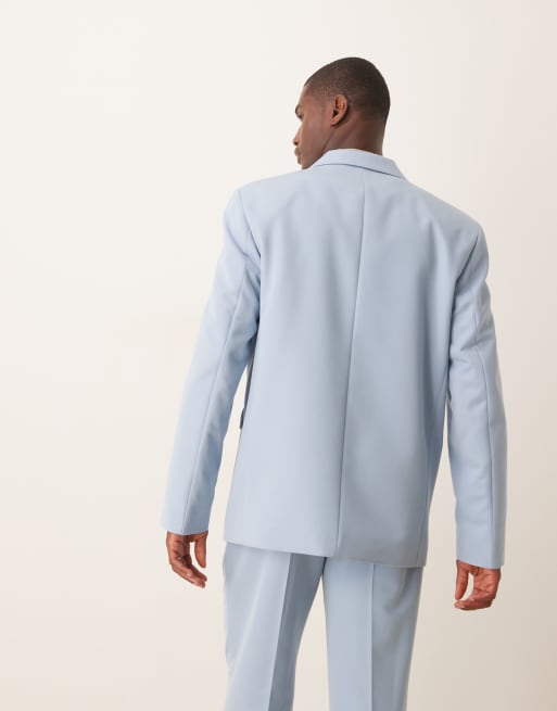 Chaqueta de traje azul holgada con doble botonadura de ASOS DESIGN, 5 de 5