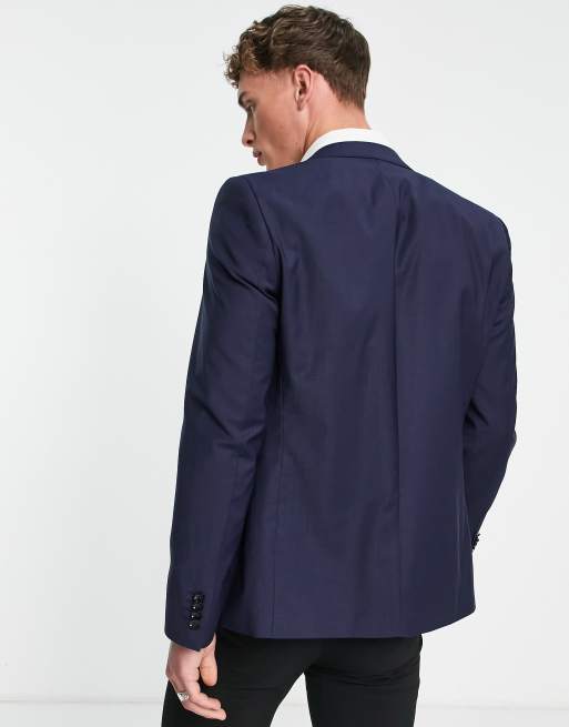 Chaqueta de traje azul marino de corte slim de Harry Brown, 3 de 4