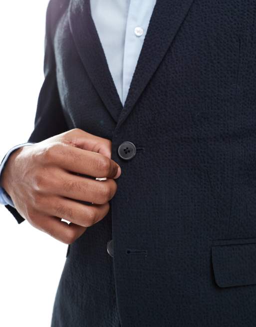 Chaqueta de traje azul marino de sirsaca de Jack & Jones Premium, 5 de 5