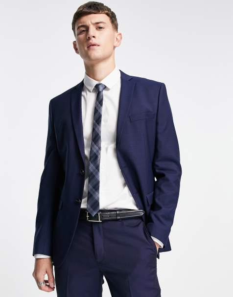 Chaqueta de traje azul marino oscuro de corte slim y tejido elástico de Jack & Jones Premium - view 1