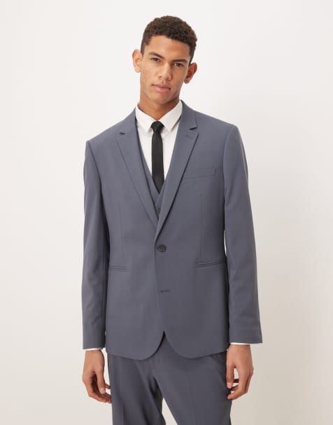 Chaqueta de traje azul oscuro de corte slim de ASOS DESIGN - view 1