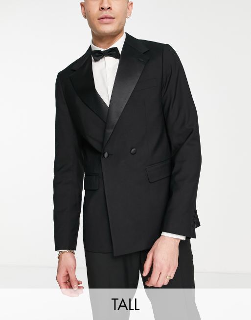Chaqueta de traje de corte recto con doble botonadura de Devils Advocate Tall