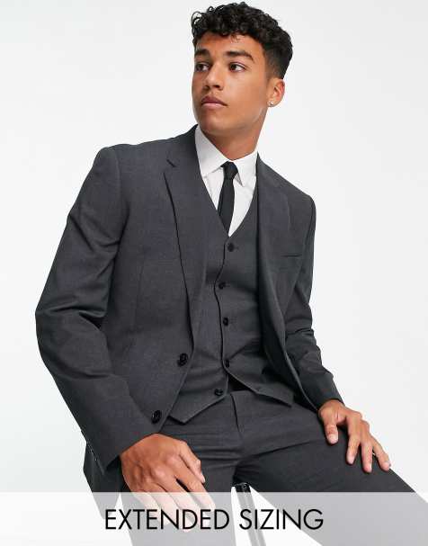 Chaqueta de traje de corte slim en antracita de ASOS DESIGN - view 1