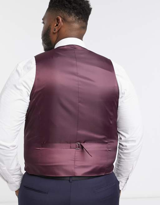 Chaqueta de traje de corte slim en azul marino de ASOS DESIGN Plus, 2 de 4