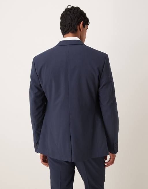 Chaqueta de traje de corte slim en azul marino de ASOS DESIGN, 3 de 5