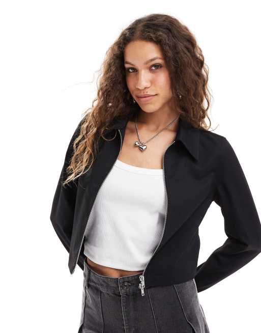 Chaqueta de traje de sastre negra de Monki