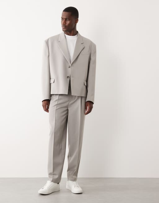 Chaqueta de traje gris claro de corte cuadrado de ASOS DESIGN, 2 de 5
