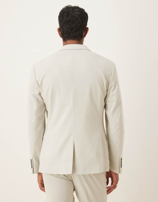 Chaqueta de traje gris claro de corte slim de ASOS DESIGN, 3 de 5
