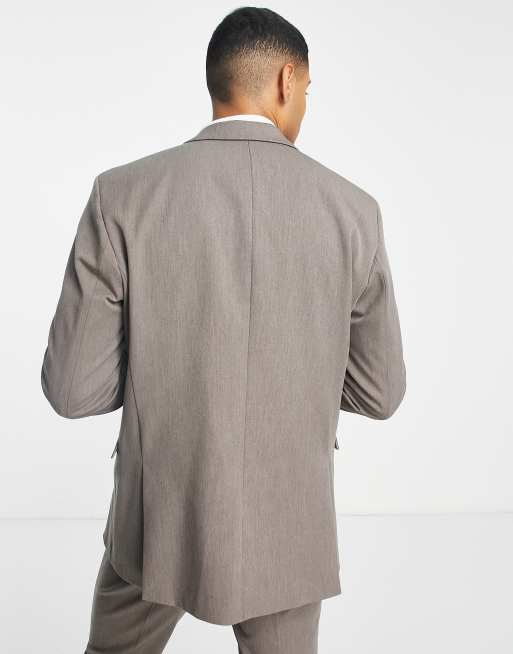 Chaqueta de traje marrón de corte slim de Selected Homme, 4 de 4