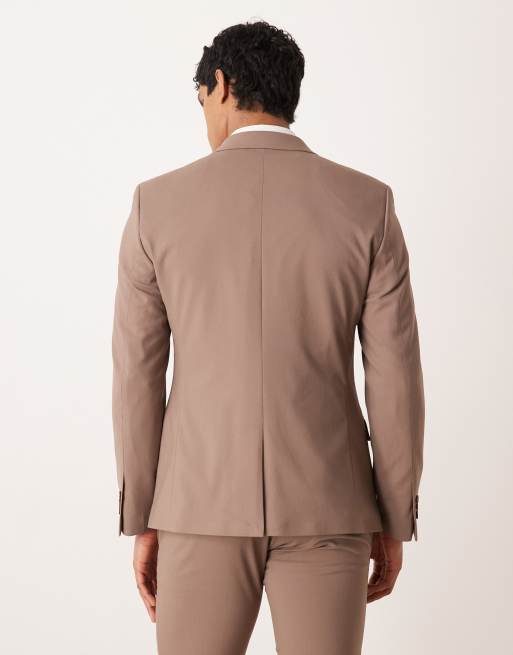 Chaqueta de traje marrón entallada de ASOS DESIGN, 3 de 5