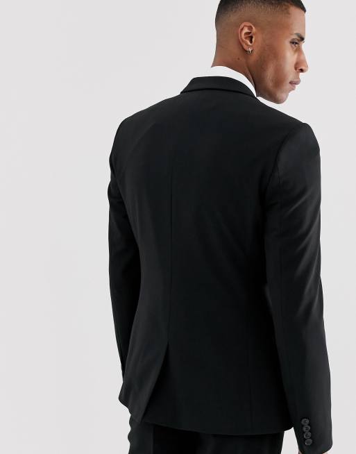 Chaqueta de traje muy ajustada negra de ASOS DESIGN, 2 de 4