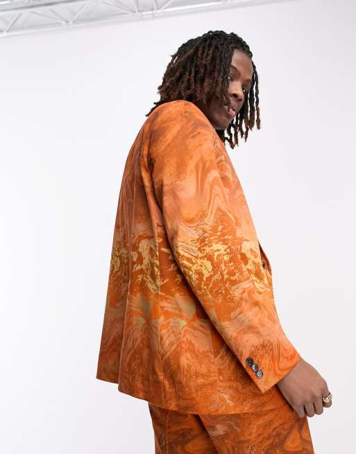 chaqueta kimono naranja