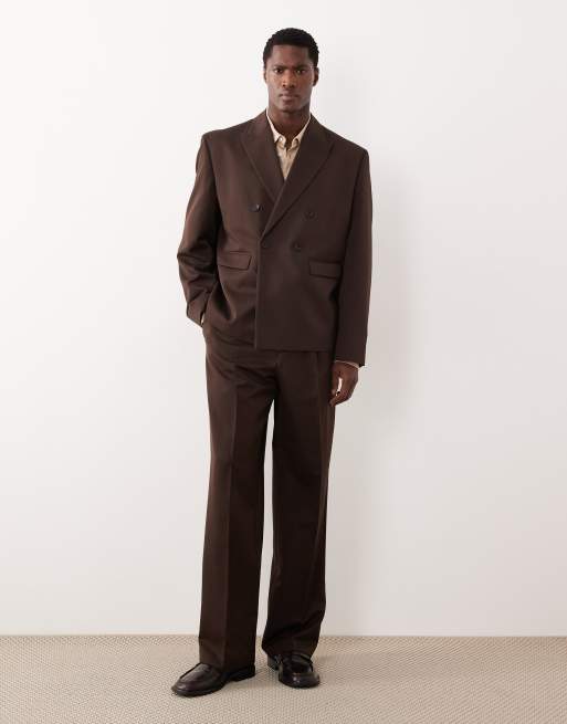 Chaqueta de traje negra de corte cuadrado con doble botonadura de ASOS DESIGN, 2 de 5