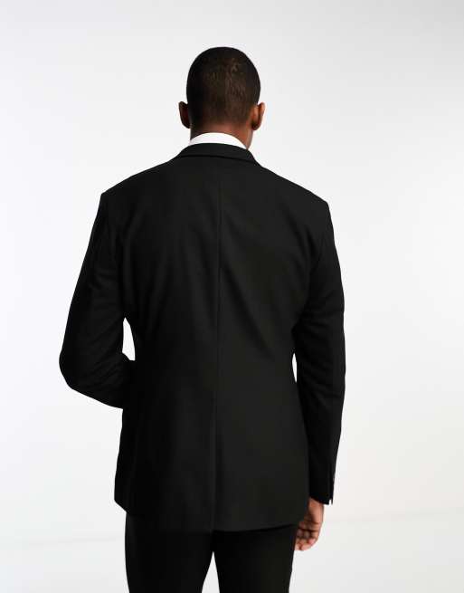 Chaqueta de traje negra de corte slim de ASOS DESIGN, 3 de 5