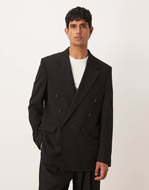 Traje negro holgado con hombros cuadrados de ASOS DESIGN, 2 de 3