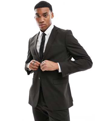 Chaqueta de traje verde oscuro de corte slim de Selected Homme 