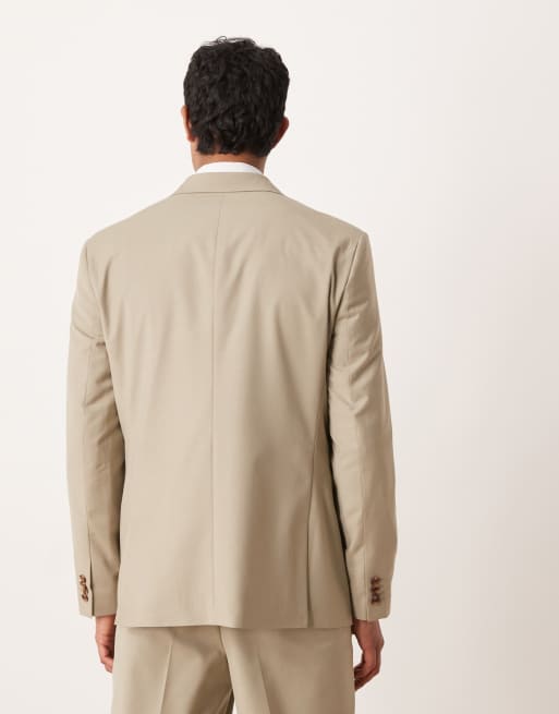 Chaqueta de traje verde salvia de corte estándar con doble botonadura de ASOS DESIGN, 4 de 5