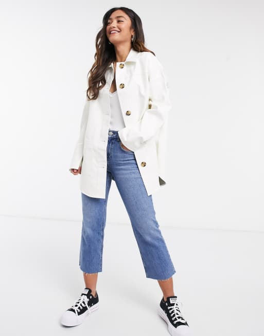 Chaqueta de vinilo en crema de ASOS DESIGN, 4 de 4