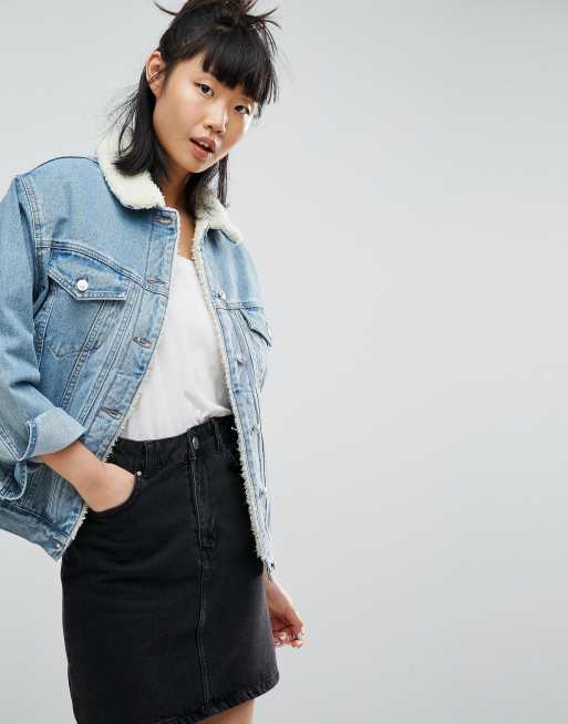 Chaqueta denim de en lavado medio de ASOS ASOS