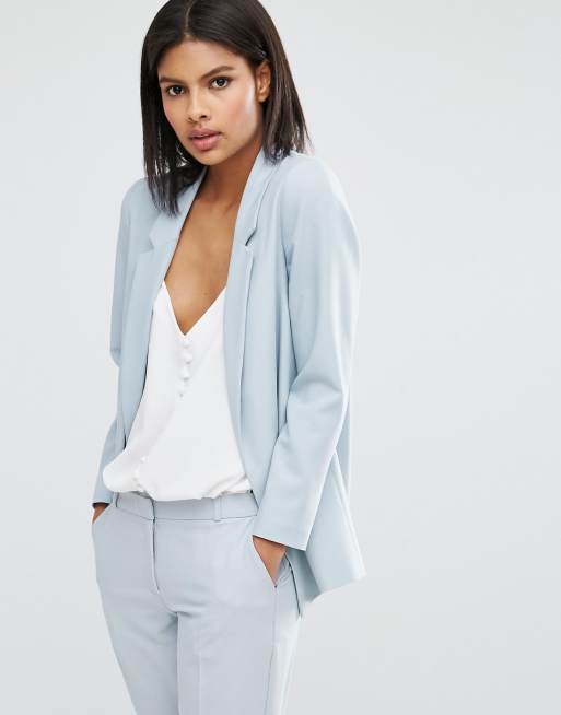 Chaqueta entallada de crepé de corte sartorial de ASOS