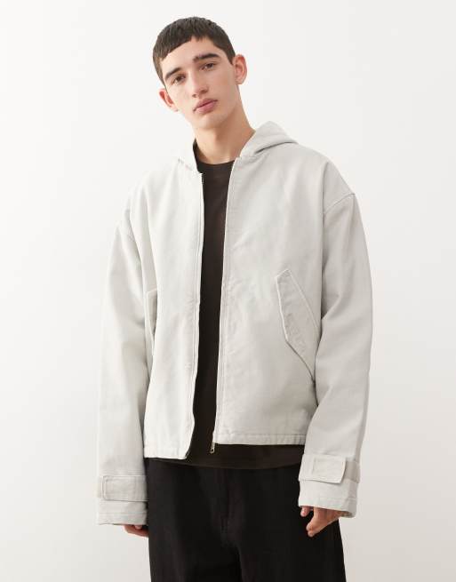 Chaqueta gris claro con capucha de Weekday