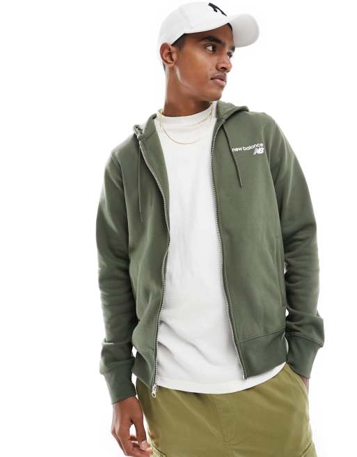 Chaqueta gris clásica con cremallera Core NB de New Balance