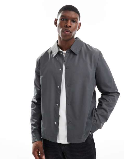 Chaqueta gris de estilo entrenador de tejido ligero de ASOS DESIGN - view 1