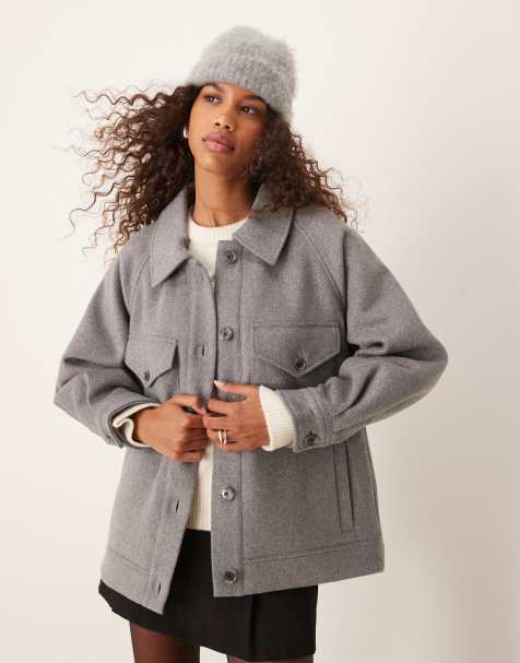 Chaqueta gris estilo camisa con botones de Abercrombie & Fitch - view 1