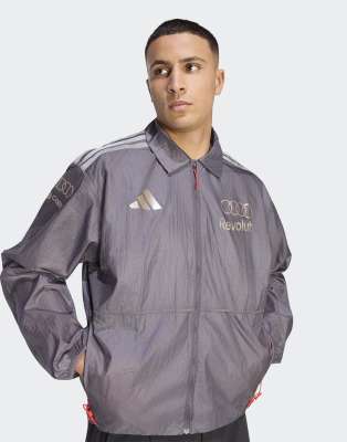 Chaqueta gris estrato Audi Formula One Team Driver Paddock de adidas ...