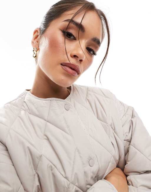 Chaqueta gris ligera guateada de PIECES, 4 de 4