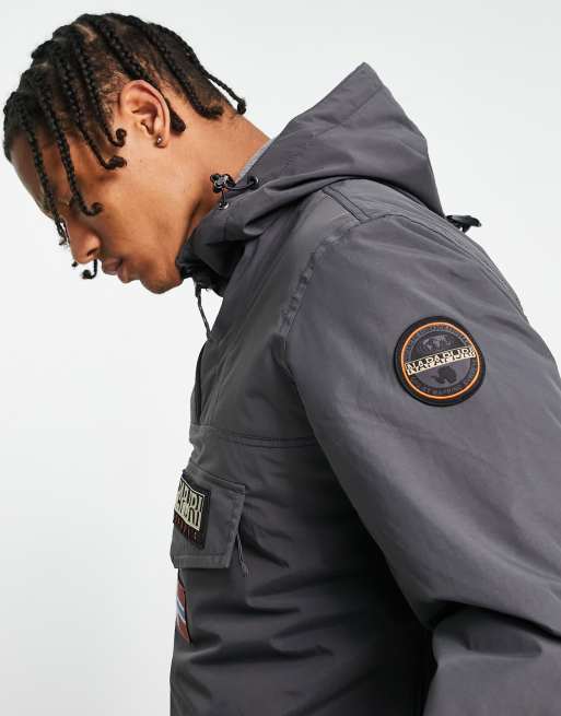 Chaqueta gris oscuro aislante e impermeable sin cierres Rainforest Winter de Napapijri, 2 de 4